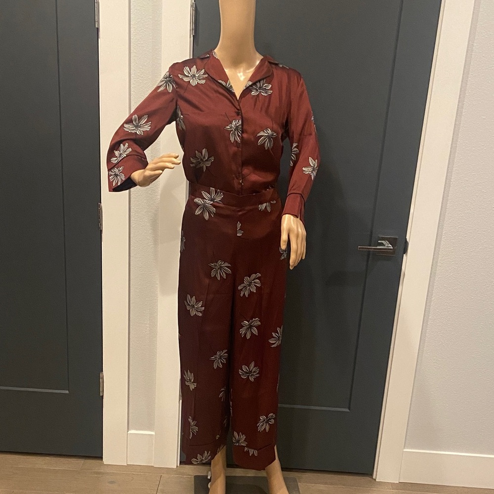 Floral Burgundy Matching Set